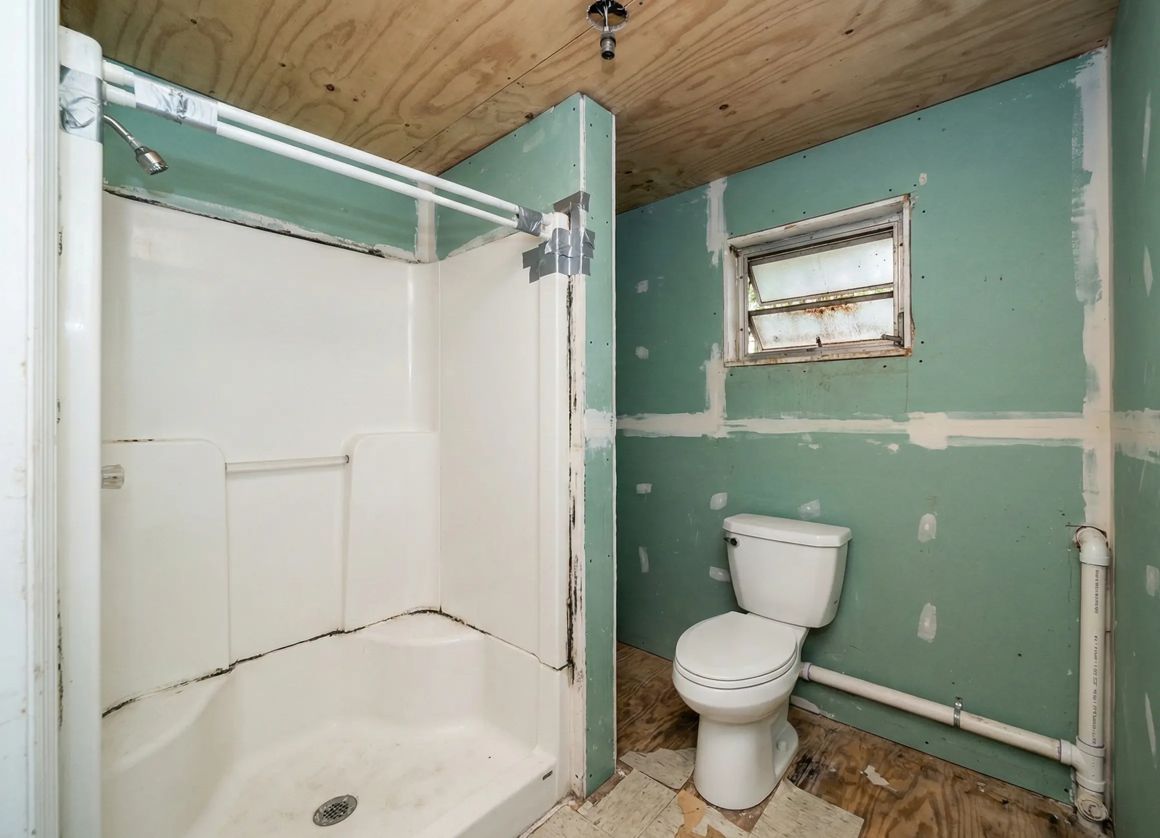 Unfinished shower remodel